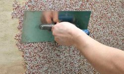 Отделка штукатуркой из мраморной и гранитной крошки